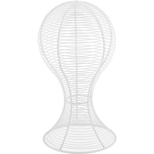 Stable Metal Hat Cap Rack Hair Wig Holder Storage Display Stand Shelf White