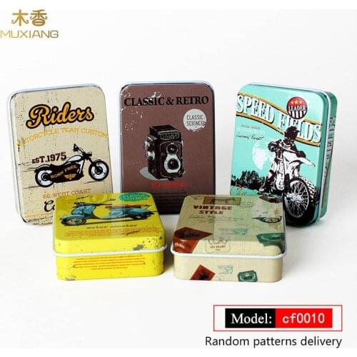 1pcs MUXIANG 5 Different random delivery Tinplate Cans of Smoking Men Gift For Cut Tobacco Tin cans cf0010