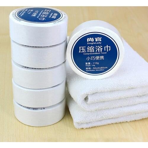 1 pc ShangGong outdoor travel compressed towel Mini portable absorbent cotton is soft and non-irritating for hotels and hotels