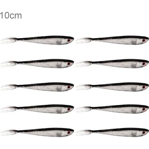 10pcs/lot Anti-bite Saltwater /Gray Freshwater Fishing Soft Lures For Carp Erythrina Fluke Fly Fishing Bait Tackle