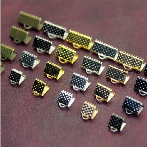 1000x Leather strip Bottom Lock Faux Suede Cord End Buckle PU string End Cap clip Vintage Bracelet Accessory free shipping