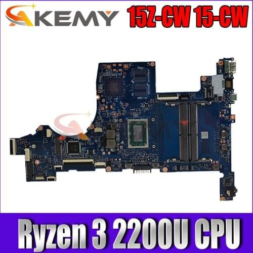 Akemy L22760-601 L22760-001 DAG7BFMB8D0 For HP Pavillion 15-CW laptop motherboard Ryzen 3 2200U CPU DDR4