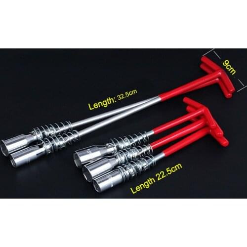 Free ship!high quality T-Handle Universal Joint Spark Plug Socket Wrench Hand Tool 16/21mm Remover Installer