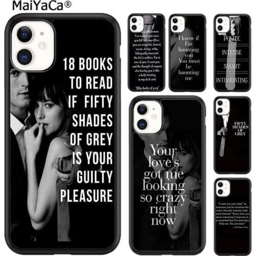 MaiYaCa Fifty Shades of Grey Quotes Phone Case For iPhone SE 6 6s 7 8 plus X XR XS 11 12 pro max Samsung Galaxy S8 S9 S10 shell