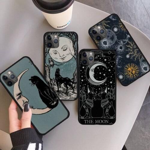 Witches moon Tarot Mystery totem Phone Case for iPhone 11 12 pro MINI XS MAX 8 7 6 6S Plus X 5S SE 2020 XR