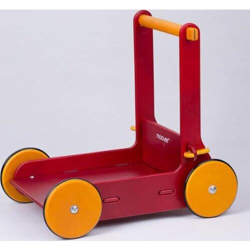 Wooden Toys MOOver Imported Wooden Flat Trolley Baby Walker Storage Car Play House Toys Baby Walker Storage Car Play House Toy