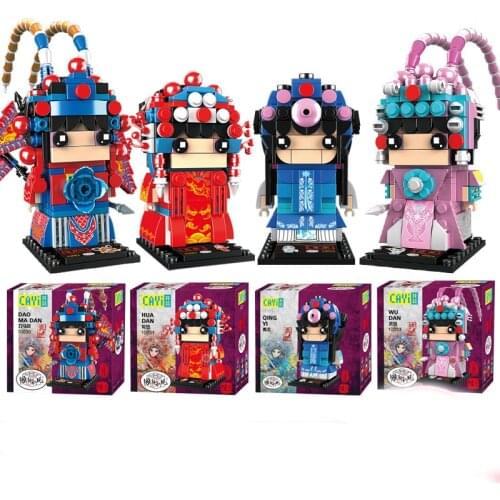 Action Figures Chinese Classical Peking Opera Building Blocks Juguetes Creator Collection Characters Bricks Toys for Kids Gift