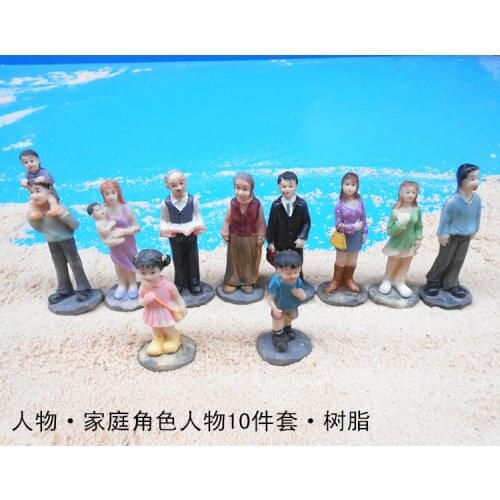 Mental sand sandbox game with Sandplay psychological product Grandparents mom and dad family characters 10pcs/set
