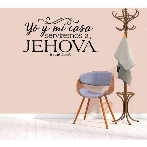 Spanish written Spanish Christian family Josue 24:15 Bible verses wall stickers wallpaper vinyl wall stickers ov451