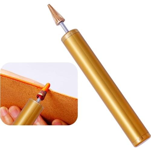LMDZ Orange Leather Edge Dye Pen,Colorful Edge Roller Applicator,Essential Leather Edge Printing Tool for Leather Working