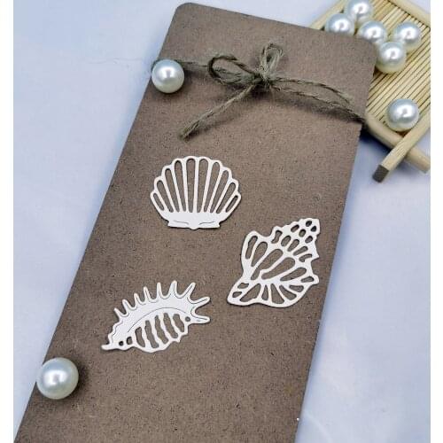 Shells Slimline Metal Cutting Dies Scrapbooking Craft DIY Stencil Mold Embossing Folder Clear Stamps and Planner Die Paper Craft