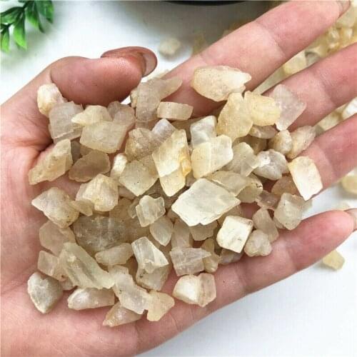 50g Natural Unpolished White Moonstone Quartz Crystal Gravel Stones Specimen Healing Natural Stones and Minerals