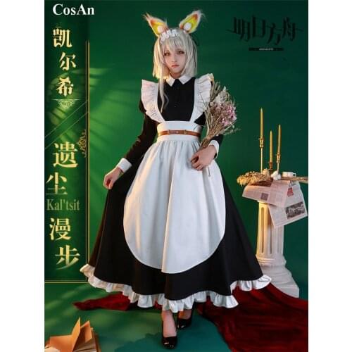 Hot Game Arknights Kaltsit Cosplay Costume Heres Your Coffee,Sir Maid Outfit Nurse Uniform Activity Party Role Play Clothing