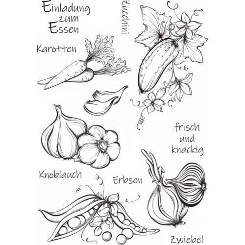 Vegetables Transparent Clear Silicone Stamp/Seal for DIY scrapbook/photo album Decorative clear stamp sheets ST0823