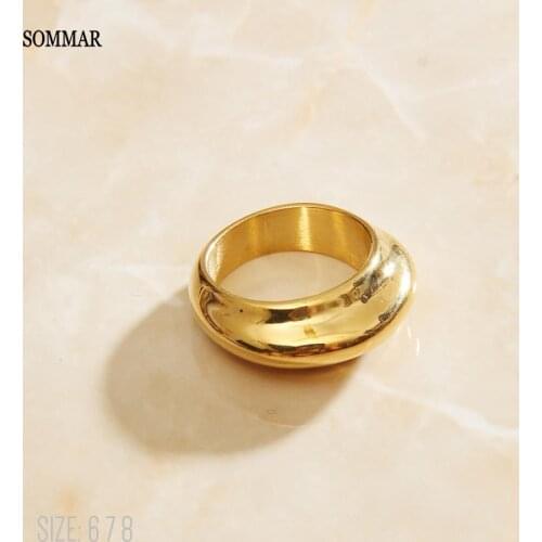 SOMMAR floating charms 18KGP Gold Filled size 6 7 8 female Knuckle Rings prices in euros floating charms