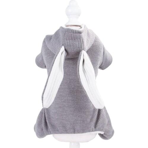 Thick Dog Clothes Winter Pets Dogs Clothing Big Rabbit Ear Pet Clothes For Small Medium Dogs Coat Jacket Warm Pet Clothes