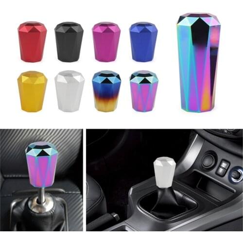 Universal JDM Design 10cm 6cm Diamond Shape Racing Car Aluminum Manual Gear Stick Shift Knob Lever Shifter Racing Shift Knob
