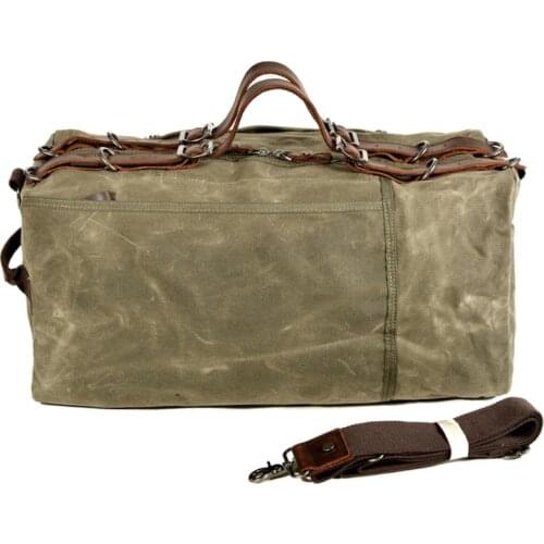 Waterproof Canvas And Cowhide Travel Bags Large Capacity Carry On Luggage Bags Men Duffel Bag Male Travel Big Tote Weekend Bag