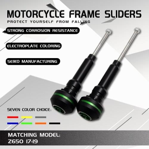 Motorcycle CNC Aluminum Falling Protection Frame Sliders Crash Protector For Kawasaki Z650 2017 2018 17 18