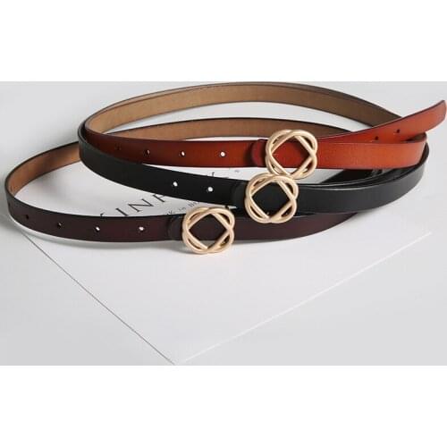 Leather Belt Women Waist Luxury Belts for Jeans Dresses Womanstudded Rose Buckle Girls Ladies Fashion Decorative Jeans
