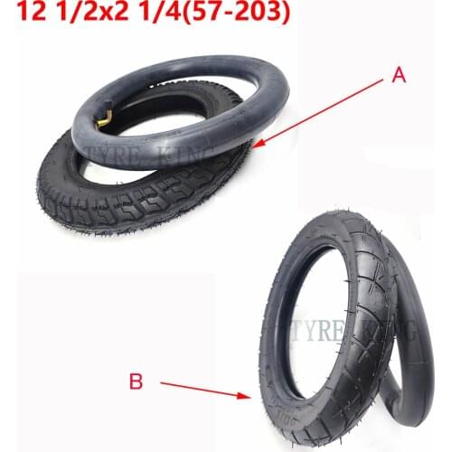 12.5x2.125 Inch Tire 12 1/2X2 1/4 ( 57-203) Inner Tube Outer Tyre for Gas&Electric Scooters E-Bike Baby Carriage