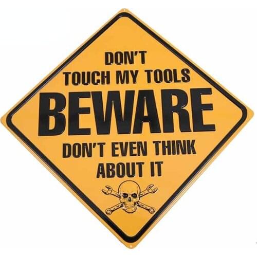 13cm x 12.2cm for Dont Touch My Tools Sign DIY Motorcycle Car Sticker Custom Printing Fashion Occlusion Scratch Decal