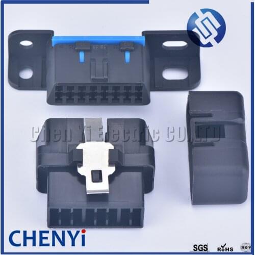OBD 16 pin obd2 Connector OBD2 male Female Connector OBD 2 Wire Sockets obd Adapter Diagnostic Tool ODB MG610761-5 For VW GM