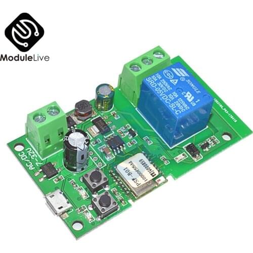 1CH 1 Channel DC 5V 12V Jog Self-lock Smart WiFi Wireless Switch Thet Relay Module APP Control Control Diy Electronic PCB Board