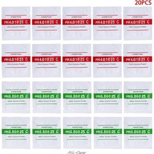 20 Pcs PH Buffer Solution Powder PH For Test Meter Measure Calibration 4.01 6.86