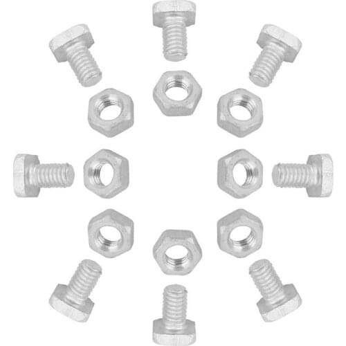 200 Pcs M6X12mm Greenhouse Nuts and Bolts Square Head Bolts Nuts Greenhouse Repair Kit Parts Replacement Garden Supplies