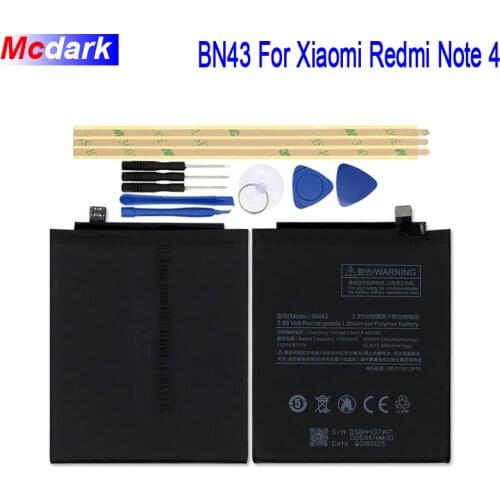 BN43 BM32 BM33 BM35 BN30 Battery For Xiaomi Redmi Note 4 4X Global /M4 Mi4 / Mi4i M4i / M4C Mi4C /Redmi 4A Bateria+Tools