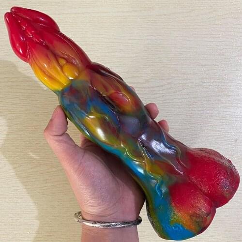 Four Color Mixing Muscle Design Huge Anal Plug Soft Silicone Adult Sex Toys For Women Men Gay Soft Plugs Butt Plug Anal Dildos