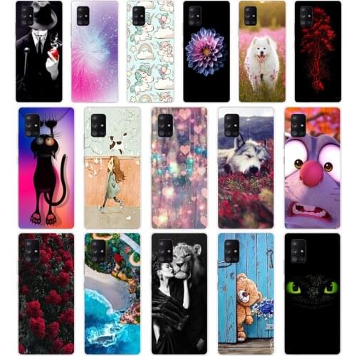 CFor Samsung Galaxy A71 Case coque soft Silicon phone Cover For Samsung A71 A715 6.7inch coque bumper full 360 Protective fundas