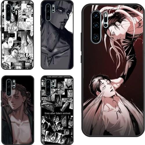 Attack on Titan Eren Jaeger Manga For Huawei P30 Pro P40 P20 Lite P Smart Z 2021 Nova 5T Case For Honor 8X 9X 9S 10 X Lite