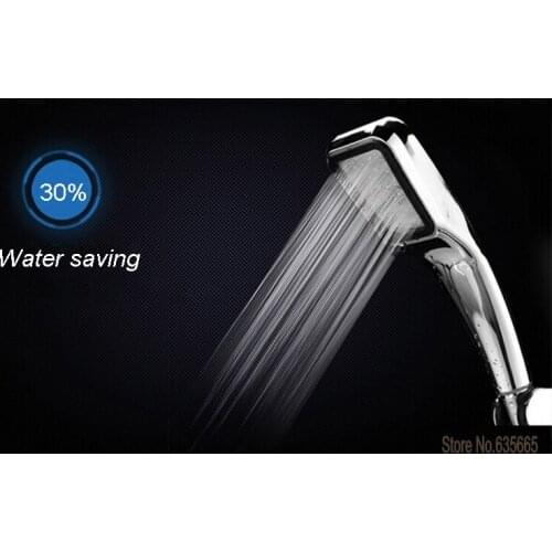 Pressurized Water Saving Hand Shower Head ABS Chrome Plated Hand-held Sprayer Plumbing Sanitary Bathroom Tap Faucet Accessories