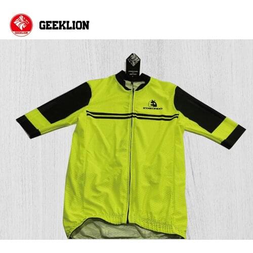 EXTEONDO PRO NEON Color Summer Short Sleeves Men Bike Cycling Jerseys Breathable Laser Cut MTB Clothing Fluorescent Maillot