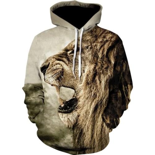Animal Lion 3D All Over Printed Mens hoodies Harajuku Streetwear Fashion Hoodies Unisex Autumn and Winter casual Tracksuits