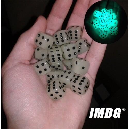 6pcs/Pack 14mm Luminous Game Dice New Creative Festival Party #14 Funny Dice