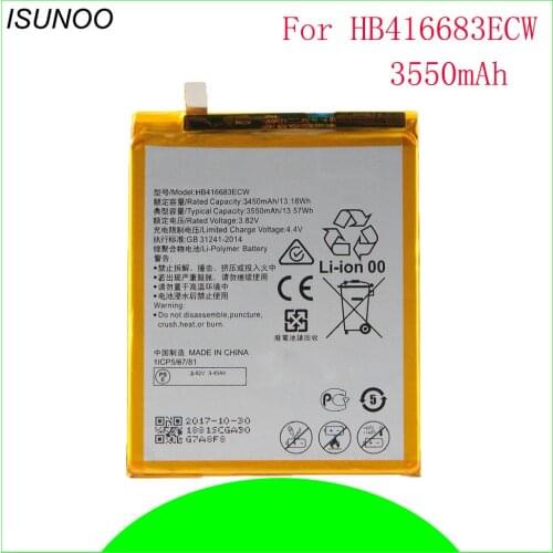 ISUNOO 3550mAh HB416683ECW Battery For Huawei Google Nexus 6P H1511 H1512 Battery