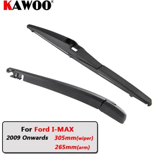 KAWOO Car Rear Wiper Blade Blades Back Window Wipers Arm For Ford I-MAX Hatchback (2009 Onwards) 305mm Auto Windscreen Blade