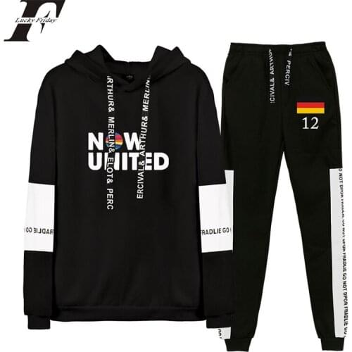 Sina Deinert 12 New Now United Two Piece Set Men/Women Hoodies + Long Pants Flag Pullover Unisex Harajuku Suit Germany Casual