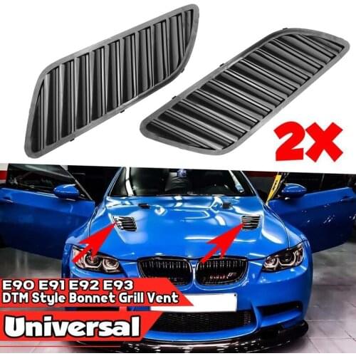 Car Front Grill Hood Cover, Universal Bonnet Grill Air Outlet Vent Cover Trim For-BMW E90 E91 E92 E93 F30 E46 DTM Style