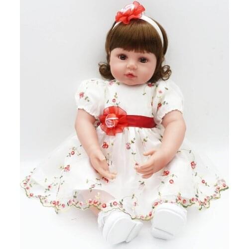New Reborn Baby Doll Soft Silicone Vinyl Real Touch Newborn 22''/55cm princess bebe DOLL reborn girl toys bonecas NPK
