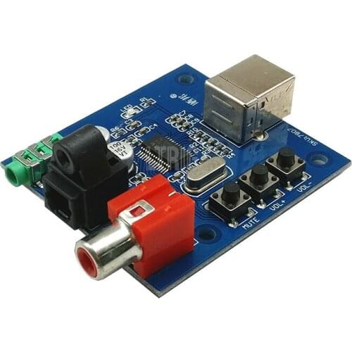 LTRIG custom 1Pcs PCM2704 USB DAC USB Fiber Optic Coaxial Analog Output Power for Raspberry Pi Raspbian RaspBMC