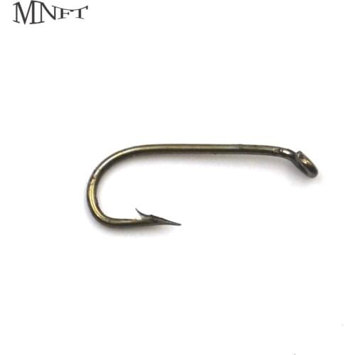 MNFT 50PCS #12 Barbed Bronzed Color Small Size Fly Hook Fly Tying Hooks