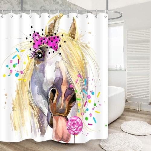 Fashion Animals with Splash Waterproof Polyester Fabric Bathroom Decor