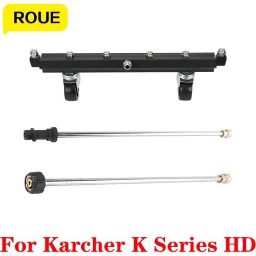 High-pressure Washer 15 Inch Chassis Cleaning Kit for Karcher K2~K7 and HD 4000 PSI Six-hole Nozzle 1/4" Quick Plug Connector