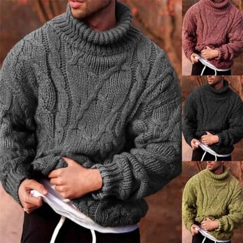 Men sweater Streetwear Turtleneck Sweater Mens casual sweater Autumn Winter Mens pullovers sweater Male Knitted Sweaters