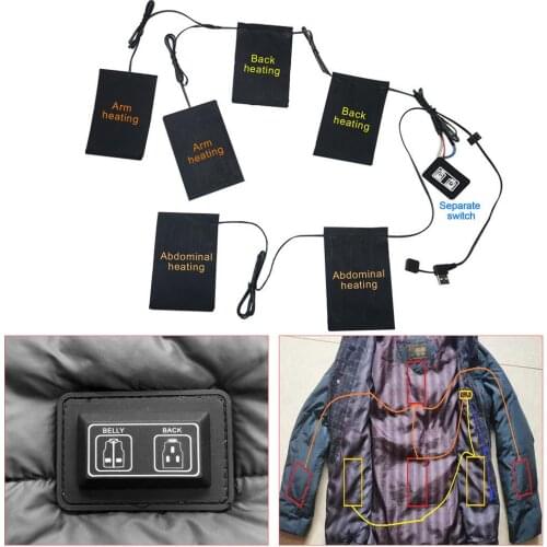5V2A Clothes Heating Pad USB Charge Electric Vest Jacket Heating Sheet For Back Neck Shoulders Belly Warmth Outdoor Camping