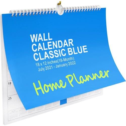 Desk Calendar Hanging Flip Calendar 2021 July - 2022 Dec Series Desktop Calendar Dual Daily Schedule Table Planner Yearly Agenda